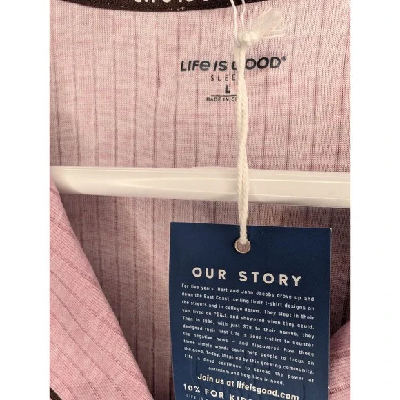 Life Is Good SS Tee Pants Shorts 3 Piece Pajama Set Game On Women's Large NWT - Picture 6 of 14